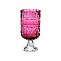 Vaas Getailleerd Donkerroze Kristal 13 x 26,5 x 13 cm (6 Stuks) - thumbnail