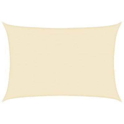 VidaXL Zonnezeil 160 g/m² 4x5 m hdpe crèmekleurig