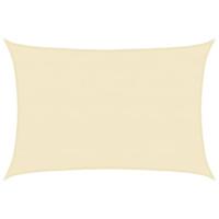 VidaXL Zonnezeil 160 g/m² 4x5 m hdpe crèmekleurig - thumbnail