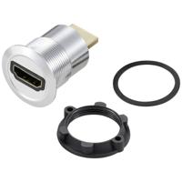 TRU COMPONENTS TC-11980448 HDMI-paneeladapterbus HDMI-bus - HDMI-stekker Zilver Aantal polen: 1 Inhoud: 1 stuk(s) - thumbnail