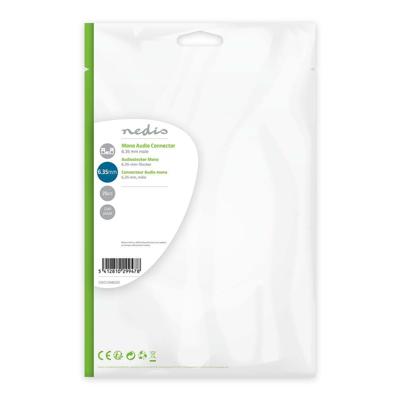 Nedis Plug 6,3 mm monojack goud met trekontlasting