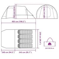 Tunneltent 4-persoons waterdicht groen - thumbnail