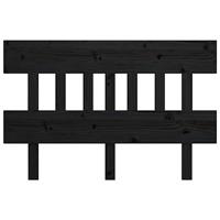 Hoofdbord 163,5x3x81 cm massief grenenhout zwart - thumbnail