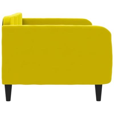 Slaapbank 90x200 cm fluweel geel