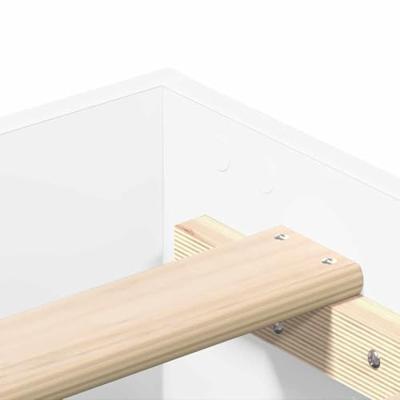 Bedframe zonder matras 200x200 cm spaanplaat wit