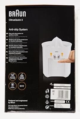 Braun CJ 3050 elektrische citruspers Groen, Wit 60 W