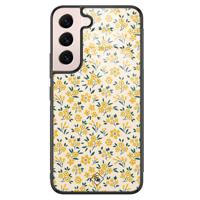 Samsung Galaxy S22 glazen hardcase - Yellow garden - thumbnail