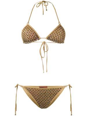 Missoni Mare sequin embroidered bikini set - GOLD