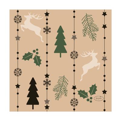 Duni Servetten Natural Yuletid 24x24cm