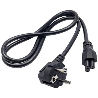 Akyga Cable power AK-NB-08A Hybrid standard C/E/F CEE 7/7 - Euro 3-Pin C5 IEC - Kabel - 1 m Zwart CEE7/7 C5 stekker Akyga Cable power AK-NB-08A Hybrid standard C/E/F CEE 7/7 - Euro 3-Pin C5 IEC - Kabel - 1 m Zwart CEE7/7 C5 stekker