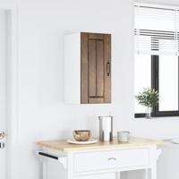 Keukenwandkast Lucca bewerkt hout gerookt eikenkleurig - thumbnail