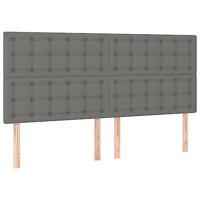 Boxspring met matras stof donkergrijs 200x200 cm - thumbnail