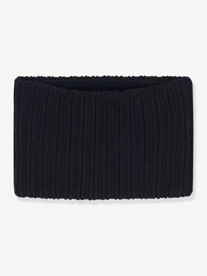 Snood van tricot met fleecevoering voor kinderen PETIT BATEAU marineblauw
