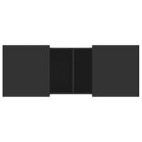 Salontafel 100x55x40 cm bewerkt hout zwart - thumbnail