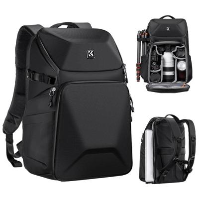 K&F Concept camera rugzak 20L KF13.144 zwart met hardshell bescherming