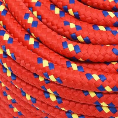 VidaXL Boottouw 12 mm 100 m polypropyleen rood