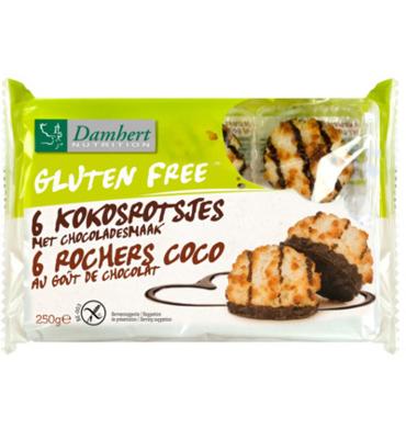 Damhert Kokosrotsen chocolade glutenvrij 250 Gram