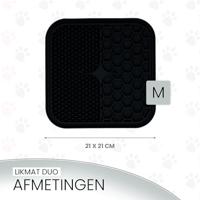 Eat Slow Live Longer Lick Mat Duo M Grey - thumbnail