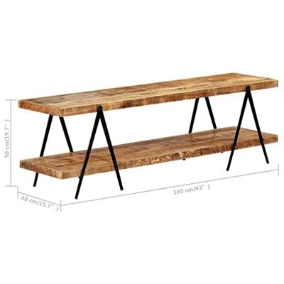 Tv-meubel 160x40x50 cm massief mangohout
