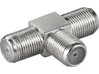 Goobay WE 3014 kabel-connector BNC-F FM > 2x BNC-F FM Roestvrijstaal - thumbnail