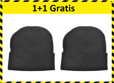Benson Warme Beanie Muts - One Size - Grijs 1+1 Gratis
