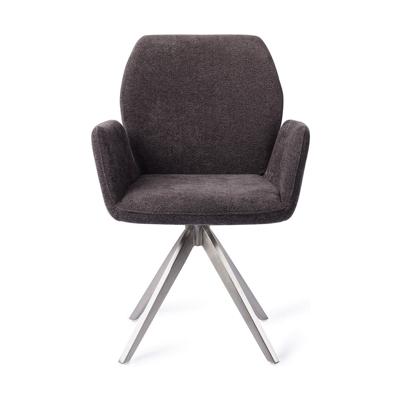 Jesper Home Eetkamerstoel 'Misaki' Turn Steel, Draaibaar, kleur Almost Black