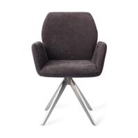 Jesper Home Eetkamerstoel 'Misaki' Turn Steel, Draaibaar, kleur Almost Black - thumbnail
