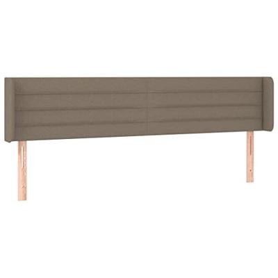 Hoofdbord LED 163x16x78/88 cm stof taupe