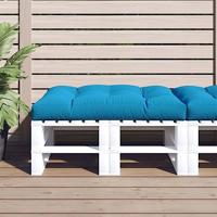 VidaXL Palletkussen 120x80x12 cm stof blauw - thumbnail