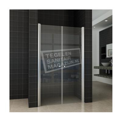 Wiesbaden dubbele pendeldeur in nis 1200x2000 6 mm NANO glas Wiesbaden dubbele pendeldeur in nis 1200x2000 6 mm NANO glas