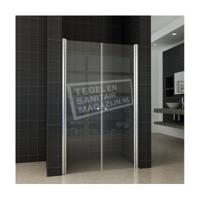 Wiesbaden dubbele pendeldeur in nis 1200x2000 6 mm NANO glas - thumbnail