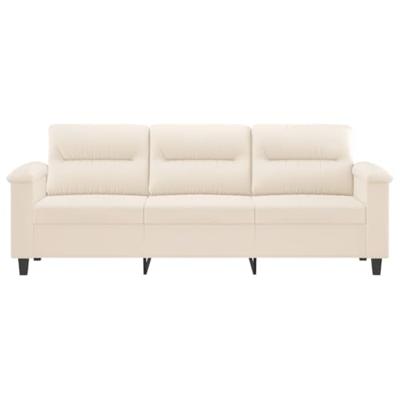 Driezitsbank 180 cm microvezelstof beige Driezitsbank 180 cm microvezelstof beige