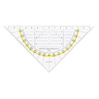 Geodriehoek Aristo 1552 160mm transparant met gele rand | 10 stuks - thumbnail