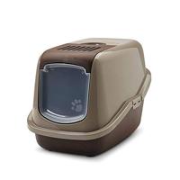 SAVIC Nestor warm grijs-chocoladebruin - overdekte kattenbak - 56x39x38,5 cm - 1 st. - thumbnail