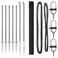 VidaXL Afrasteringspaal grijs 10 x 1,6 m (16 x 16 mm gaas) - thumbnail