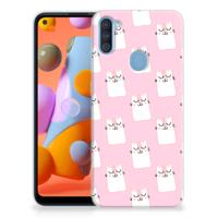 Samsung Galaxy A11 | M11 TPU Hoesje Sleeping Cats - thumbnail
