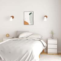 Nachtkastjes 2 st 40x29,5x64 cm massief grenenhout wit - thumbnail