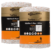 Gallagher Duopack Vidoflex 9 TurboLine Plus wit 2x400m - 069323 069323 - thumbnail
