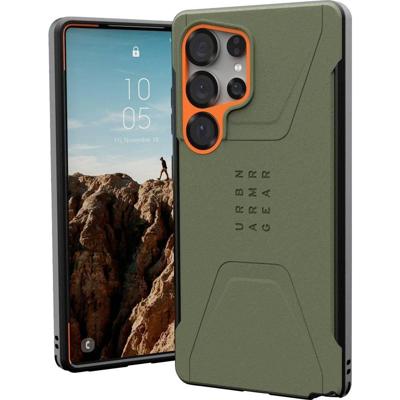 Urban Armor Gear Civilian Backcover Samsung Galaxy S25 Ultra Olijf, Oranje Inductieve lading, Stootbestendig Urban Armor Gear Civilian Backcover Samsung Galaxy S25 Ultra Olijf, Oranje Inductieve lading, Stootbestendig