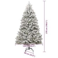 Kunstkerstboom met 300 LED Groen en Wit 270 cm PVC en Metaal - thumbnail