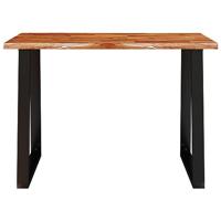 Eettafel met natuurlijke rand 110x70x75 cm massief acaciahout - thumbnail