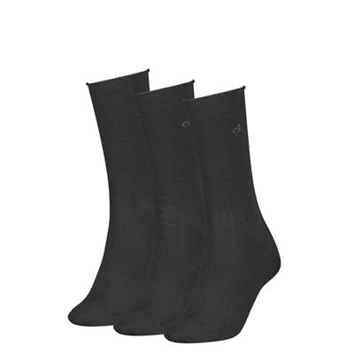 Calvin Klein Sokken Dames Roll Top 3-pack Zwart-35/38 Calvin Klein Sokken Dames Roll Top 3-pack Zwart-35/38
