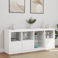 Dressoir met LED-verlichting 164x37x67 cm wit - thumbnail