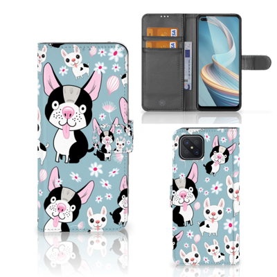 OPPO Reno4 Z Telefoonhoesje met Pasjes Hondjes OPPO Reno4 Z Telefoonhoesje met Pasjes Hondjes