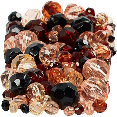 Creativ Company Facet kralen, afm 4-12 mm, gatgrootte 1-2,5 mm, ca. 860 stuk, goud, 250 gr/ 1 doos