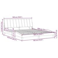 Bedframe zonder matras stof zwart 180x200 cm - thumbnail
