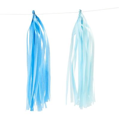 Creativ Company Tassels, afm 12x35 cm, 14 gr, blauw, lichtblauw, 12 stuk/ 1 doos