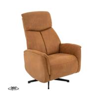 LABEL51 Fauteuil Aarhus - Cognac - Micro Suede - 2-Motorig - thumbnail