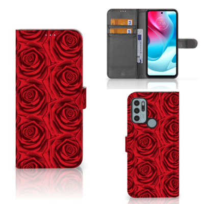 Motorola Moto G60s Hoesje Red Roses Motorola Moto G60s Hoesje Red Roses