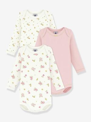 Set van 3 body's met lange mouwen voor baby wit